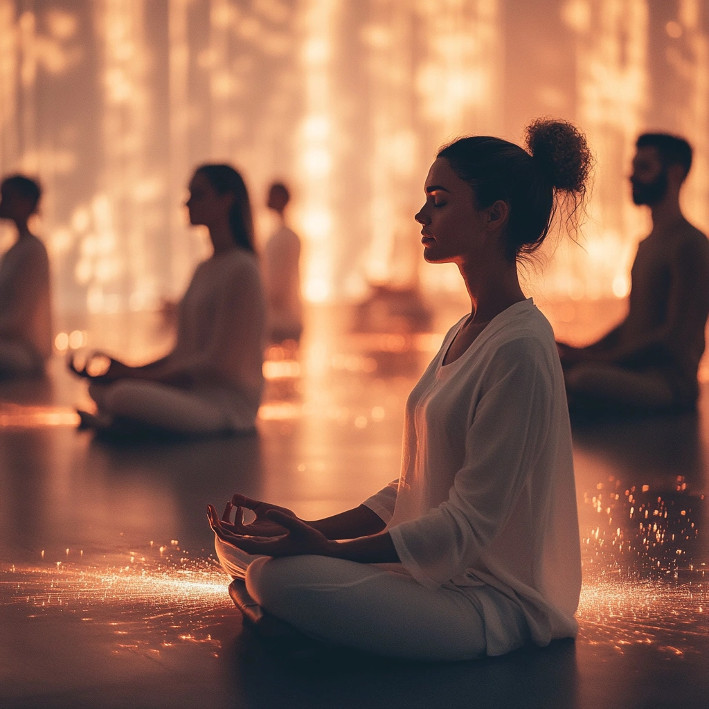 Sesiune de meditație mindfulness în grup